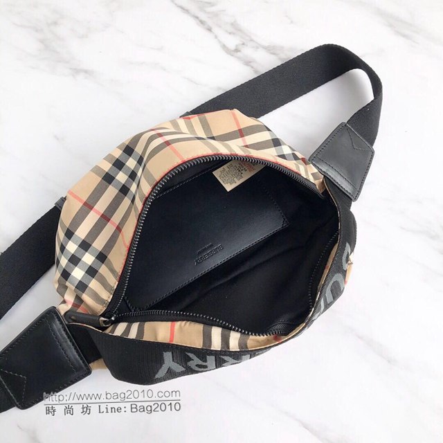 Burberry專櫃新款包包 巴寶莉vintage格紋合棉腰包胸包挎包  db1002